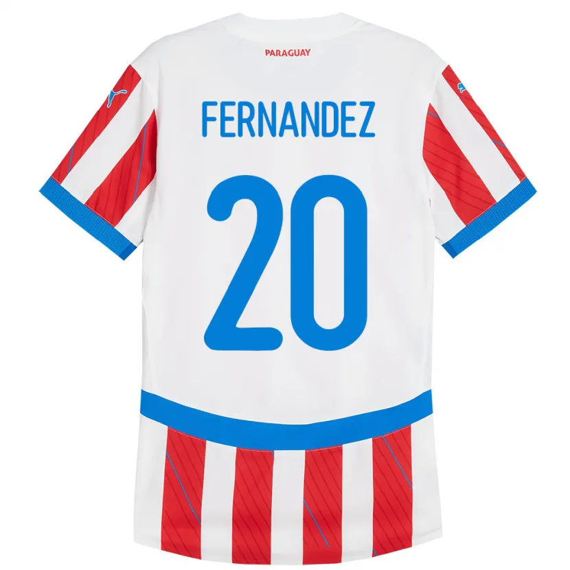 Danxen Pánské Paraguay Marcelo Fernández #20 Bílá Červená Domů Hráčské Dresy 24-26 Dres