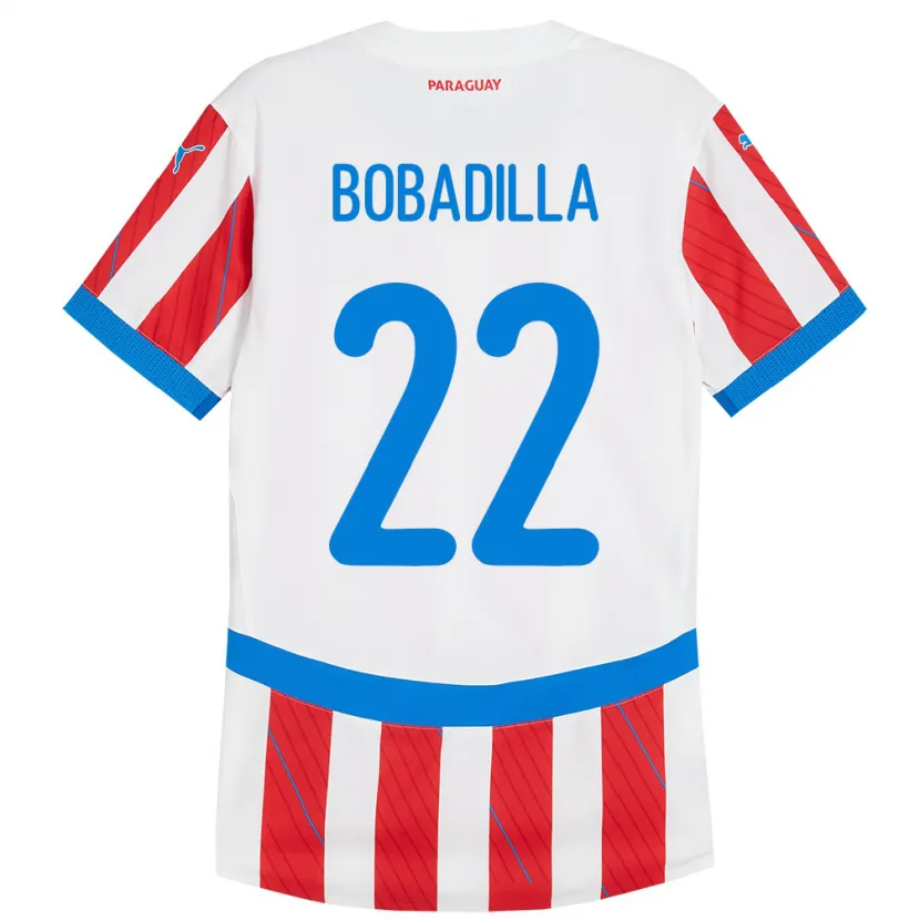 Danxen Pánské Paraguay Dylan Bobadilla #22 Bílá Červená Domů Hráčské Dresy 24-26 Dres