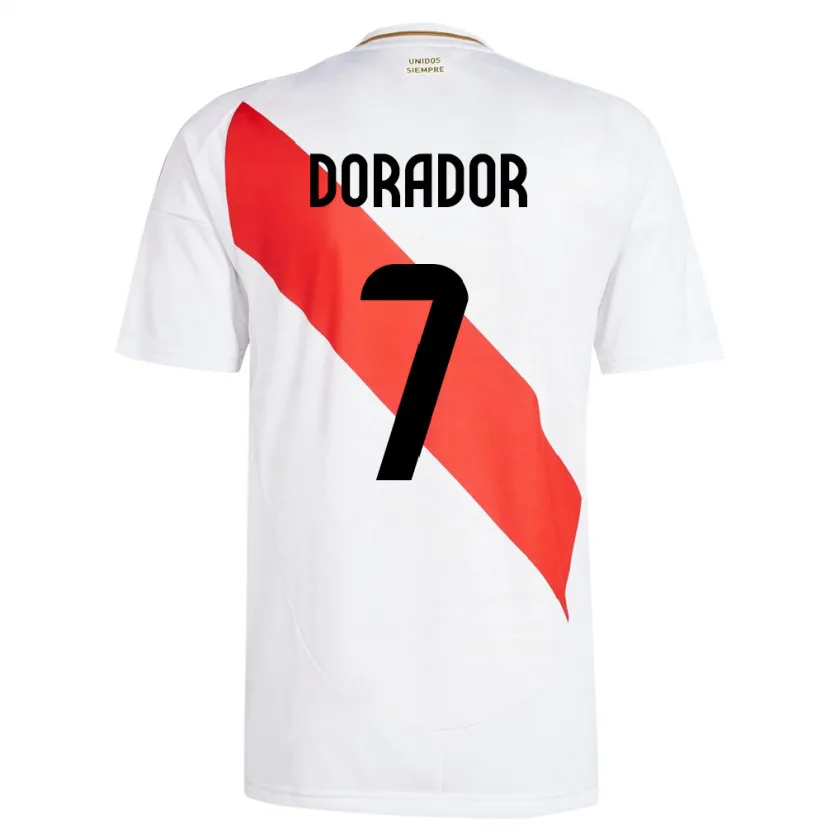 Danxen Pánské Peru Sandy Dorador #7 Bílý Domů Hráčské Dresy 24-26 Dres