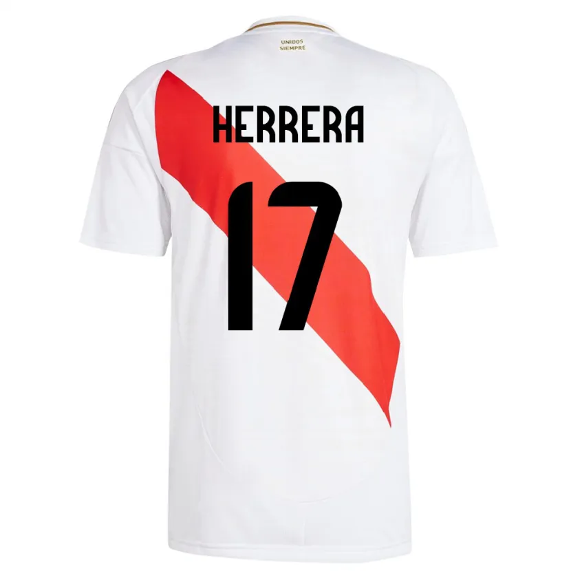 Danxen Pánské Peru Fabiola Herrera #17 Bílý Domů Hráčské Dresy 24-26 Dres