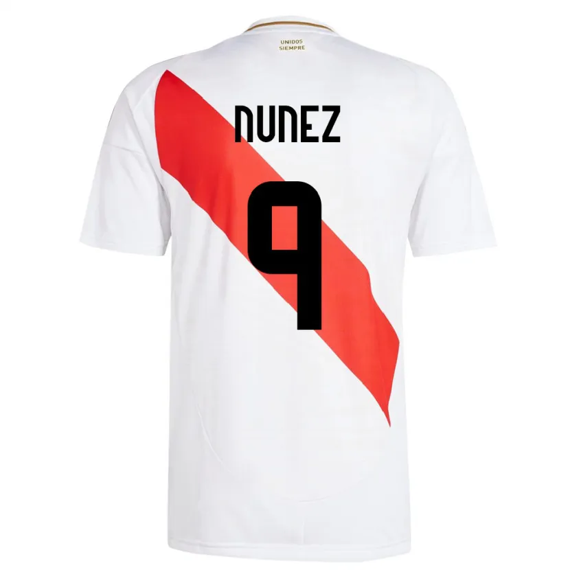 Danxen Pánské Peru Pierina Núñez #9 Bílý Domů Hráčské Dresy 24-26 Dres