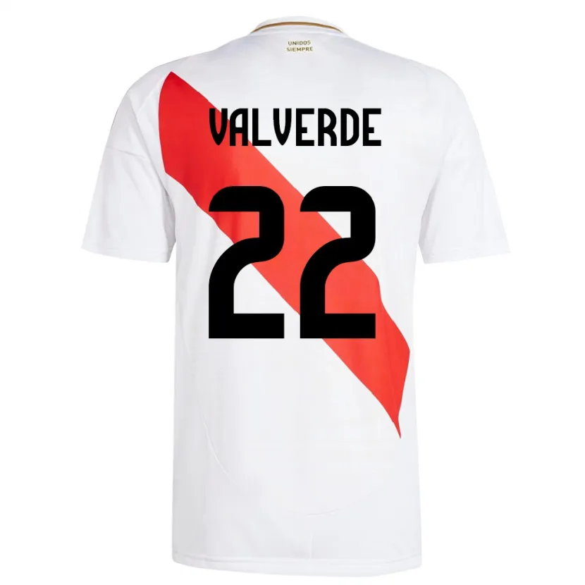 Danxen Pánské Peru Malena Valverde #22 Bílý Domů Hráčské Dresy 24-26 Dres