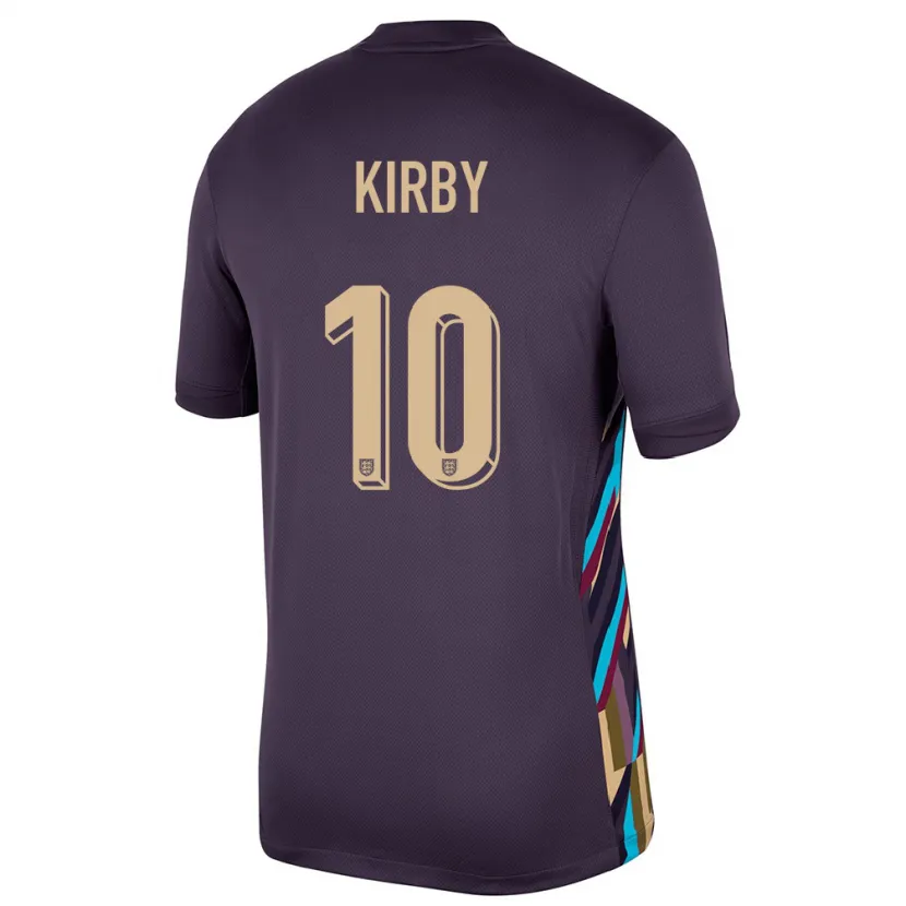 Danxen Pánské Anglie Fran Kirby #10 Tmavá Rozinka Daleko Hráčské Dresy 24-26 Dres