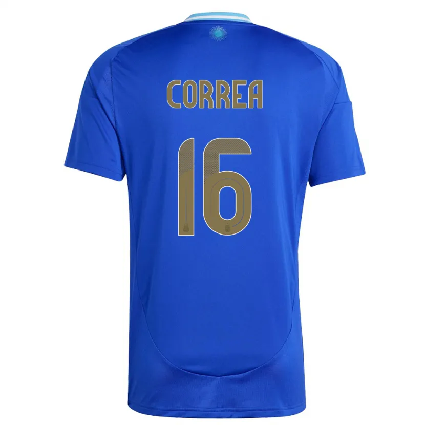 Danxen Pánské Argentina Angel Correa #16 Modrý Daleko Hráčské Dresy 24-26 Dres