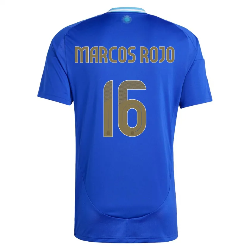 Danxen Pánské Argentina Marcos Rojo #16 Modrý Daleko Hráčské Dresy 24-26 Dres