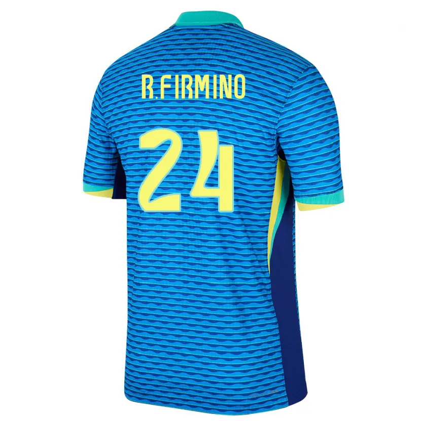 Danxen Pánské Brazílie Roberto Firmino #24 Modrý Daleko Hráčské Dresy 24-26 Dres