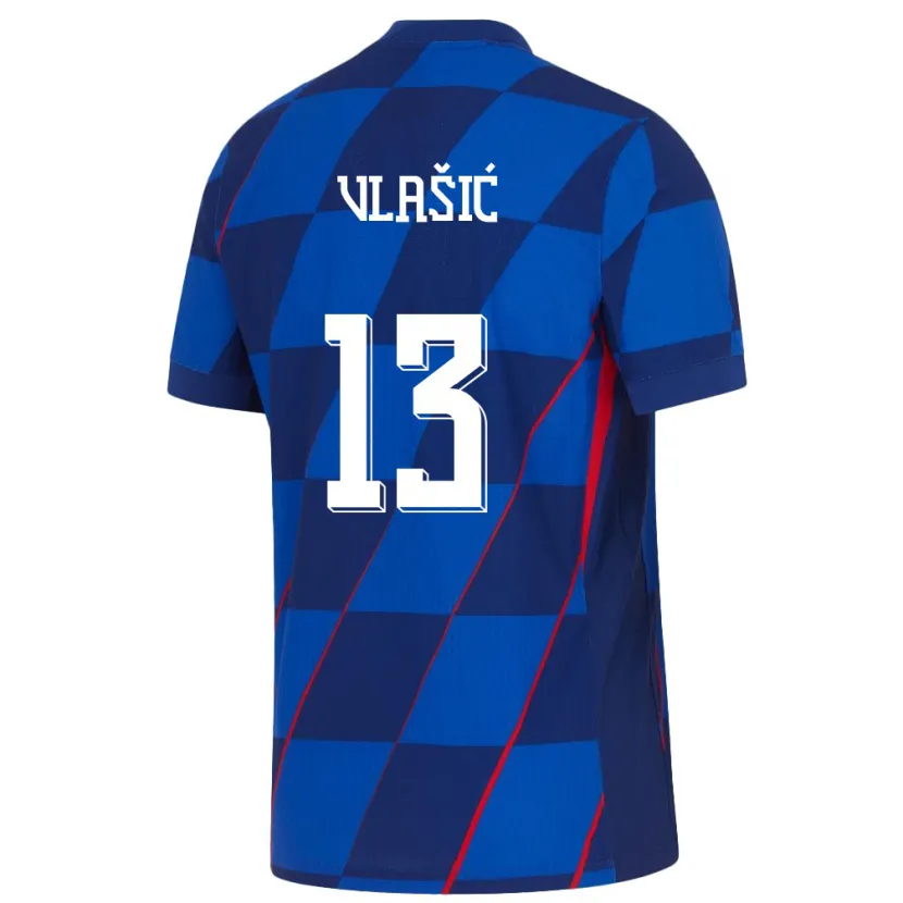 Danxen Pánské Chorvatsko Nikola Vlasic #13 Modrý Daleko Hráčské Dresy 24-26 Dres