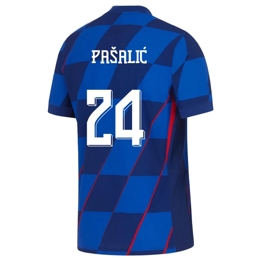 Danxen Pánské Chorvatsko Marco Pasalic #24 Modrý Daleko Hráčské Dresy 24-26 Dres