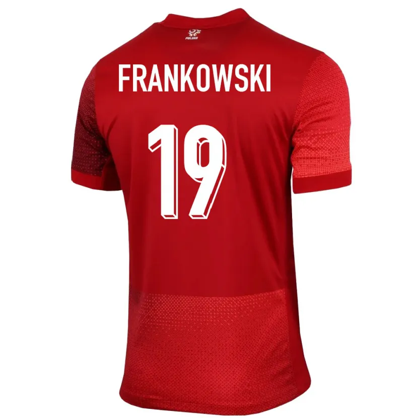 Danxen Pánské Polsko Przemyslaw Frankowski #19 Červené Daleko Hráčské Dresy 24-26 Dres