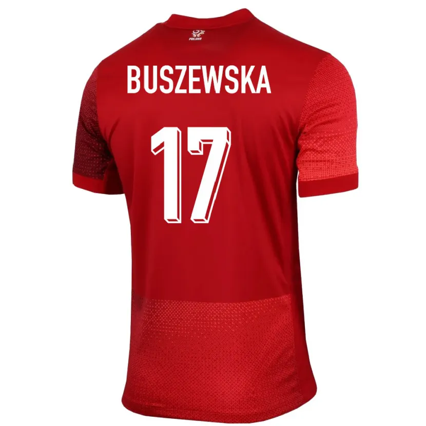 Danxen Pánské Polsko Zofia Buszewska #17 Červené Daleko Hráčské Dresy 24-26 Dres