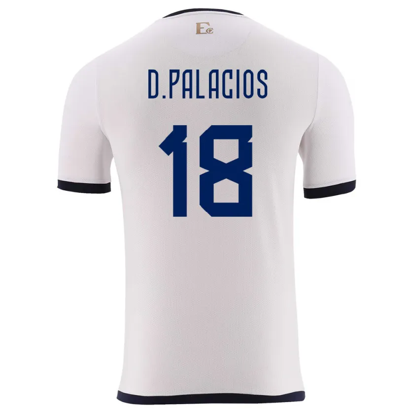 Danxen Pánské Ekvádor Diego Palacios #18 Bílý Daleko Hráčské Dresy 24-26 Dres