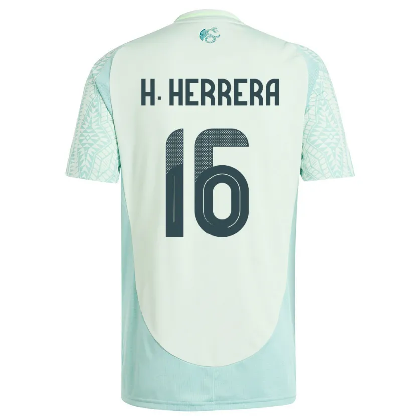 Danxen Pánské Mexiko Hector Herrera #16 Povlečení Zelené Daleko Hráčské Dresy 24-26 Dres