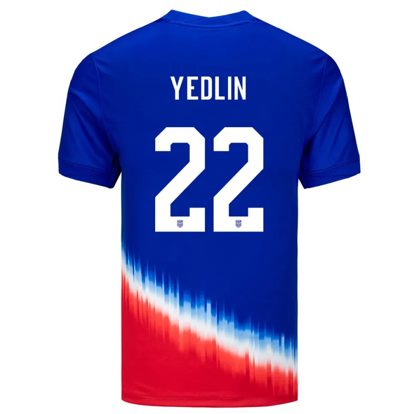 Danxen Pánské Spojené Státy Americké Deandre Yedlin #22 Modrý Daleko Hráčské Dresy 24-26 Dres