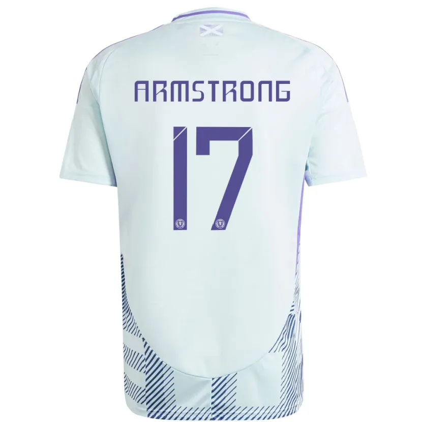 Danxen Pánské Skotsko Stuart Armstrong #17 Světle Mátově Modrá Daleko Hráčské Dresy 24-26 Dres