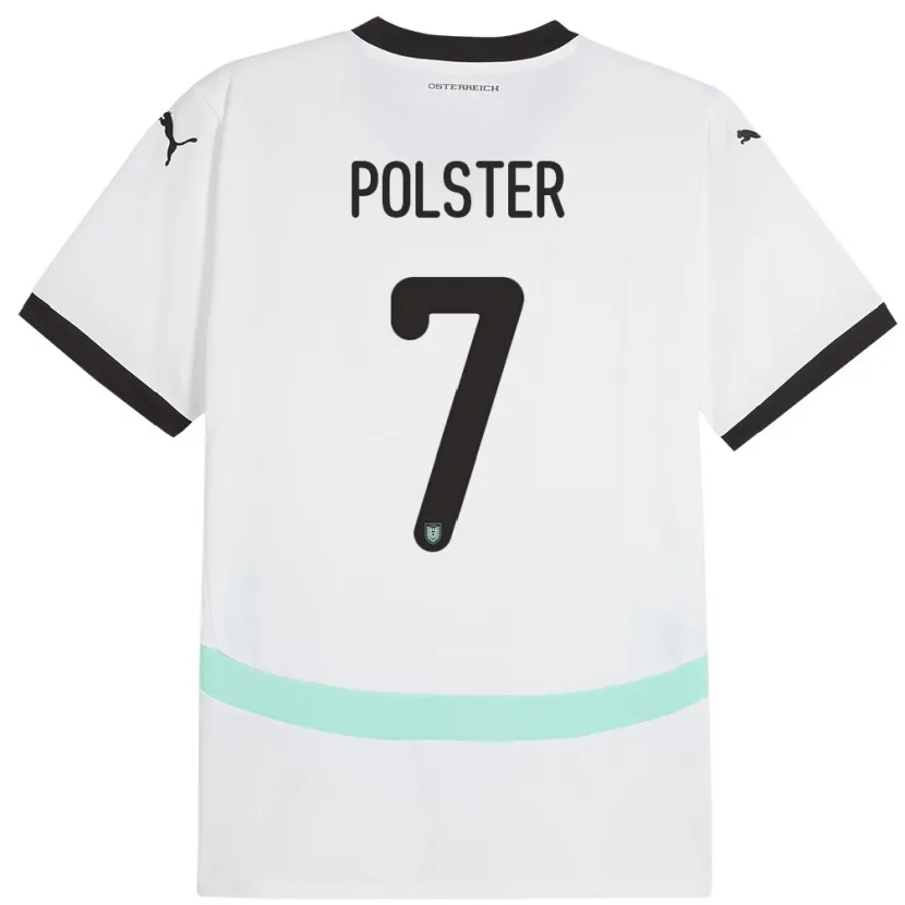 Danxen Pánské Rakousko Manuel Polster #7 Bílý Daleko Hráčské Dresy 24-26 Dres