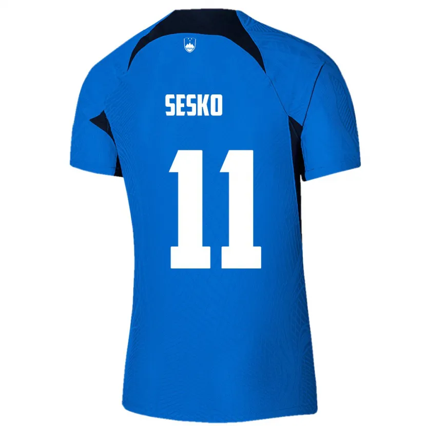 Danxen Pánské Slovinsko Benjamin Sesko #11 Modrý Daleko Hráčské Dresy 24-26 Dres