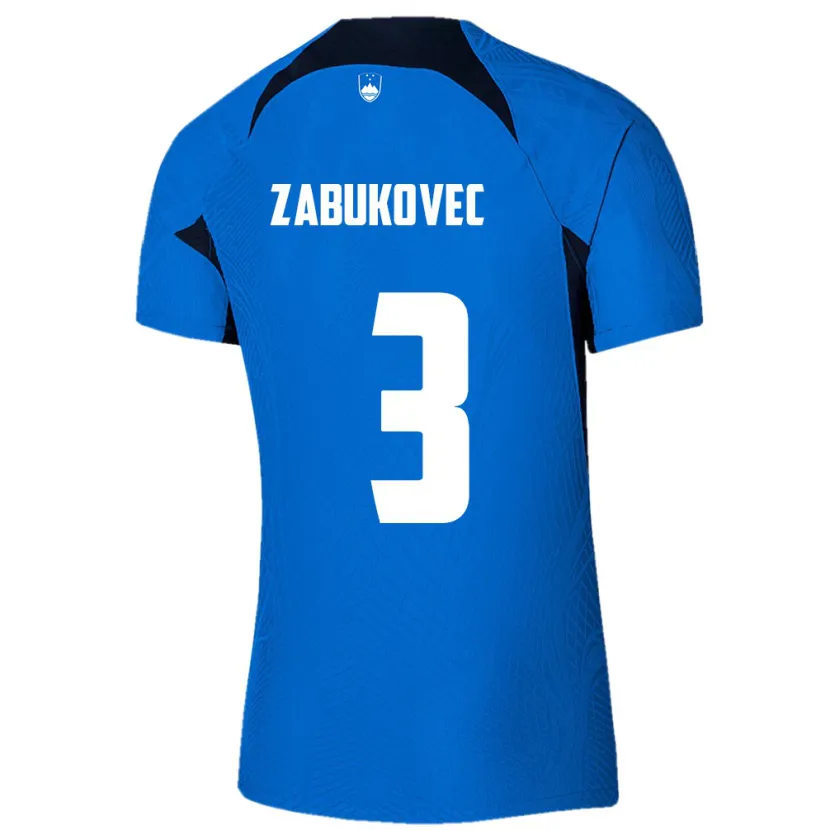 Danxen Pánské Slovinsko Anze Zabukovec #3 Modrý Daleko Hráčské Dresy 24-26 Dres