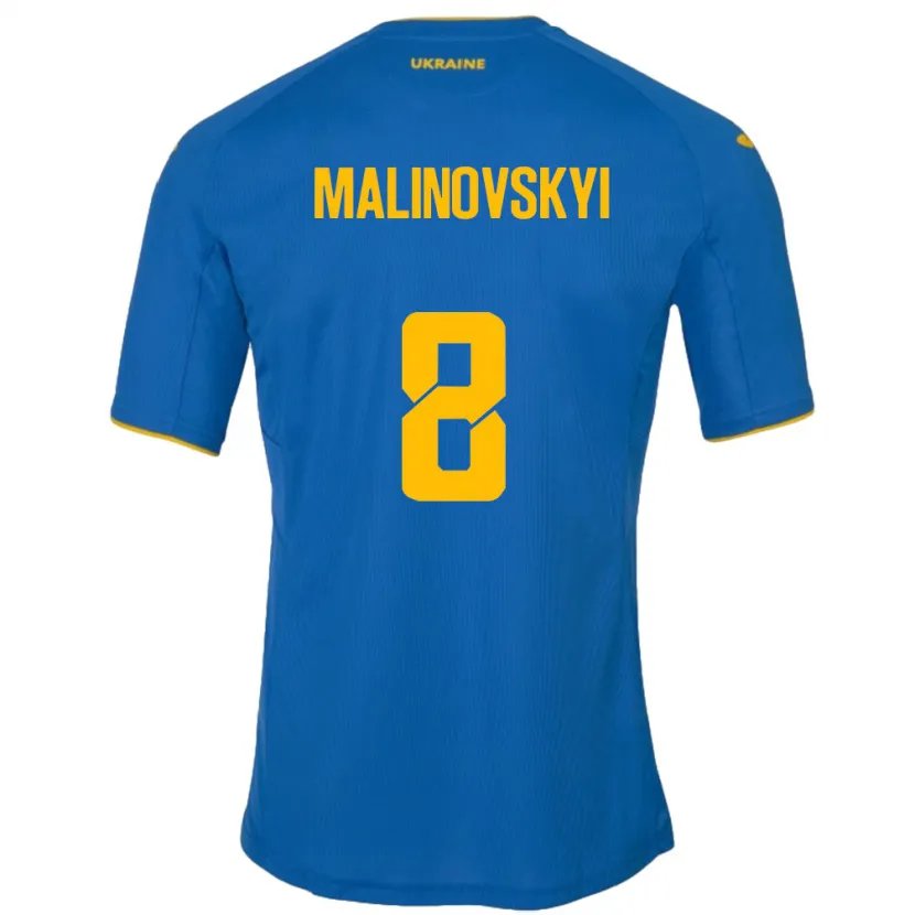 Danxen Pánské Ukrajina Ruslan Malinovskyi #8 Modrý Daleko Hráčské Dresy 24-26 Dres