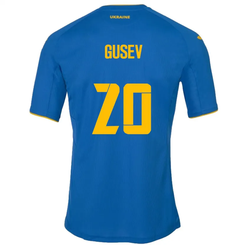 Danxen Pánské Ukrajina Oleksiy Gusev #20 Modrý Daleko Hráčské Dresy 24-26 Dres