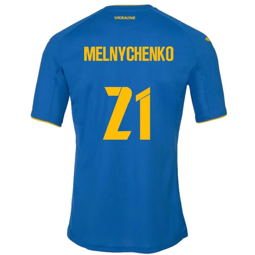 Danxen Pánské Ukrajina Maksym Melnychenko #21 Modrý Daleko Hráčské Dresy 24-26 Dres