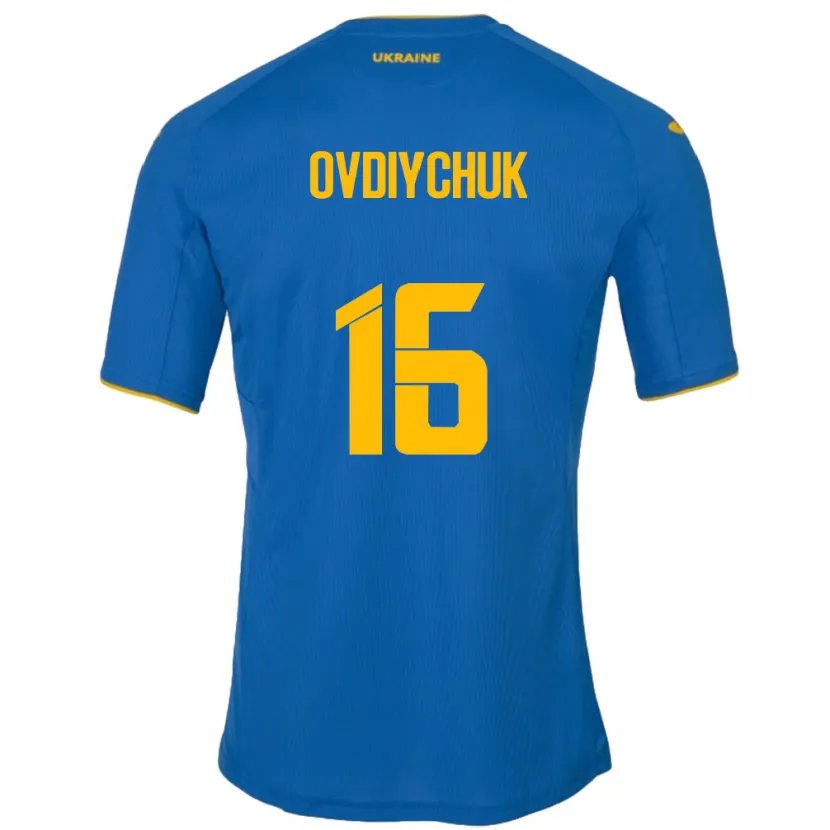 Danxen Pánské Ukrajina Olha Ovdiychuk #16 Modrý Daleko Hráčské Dresy 24-26 Dres