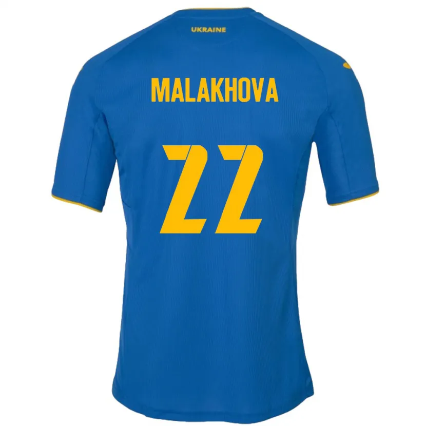 Danxen Pánské Ukrajina Yana Malakhova #22 Modrý Daleko Hráčské Dresy 24-26 Dres