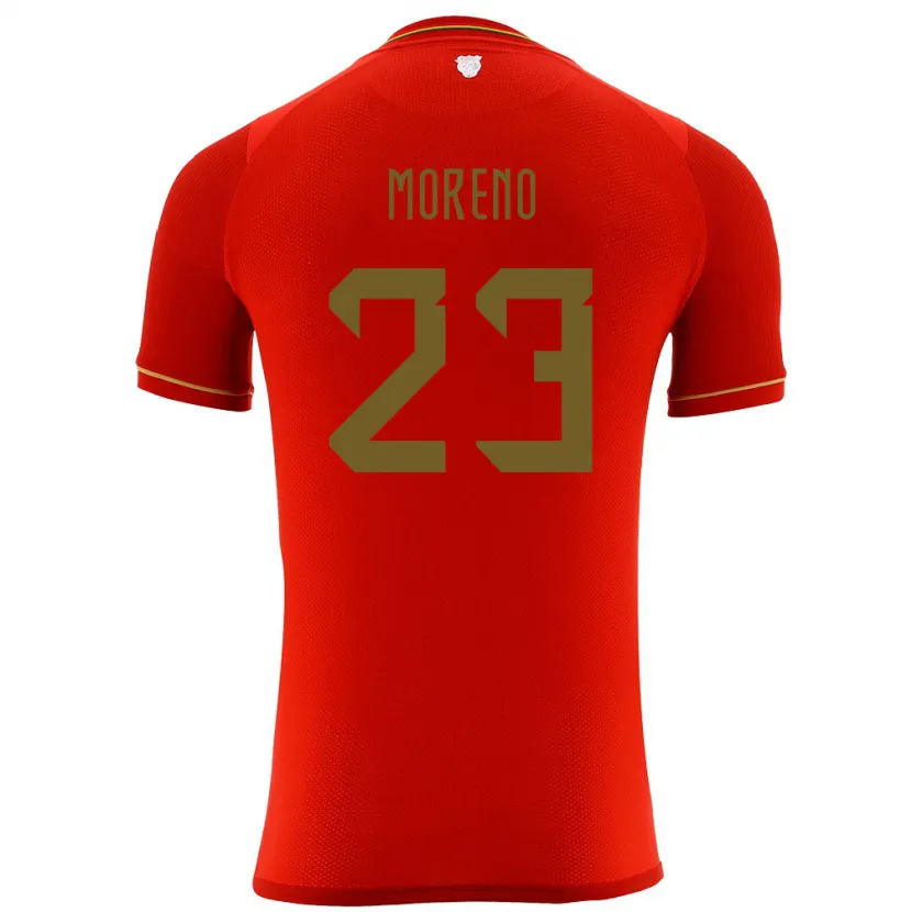 Danxen Pánské Bolívie Leonel Moreno #23 Červené Daleko Hráčské Dresy 24-26 Dres