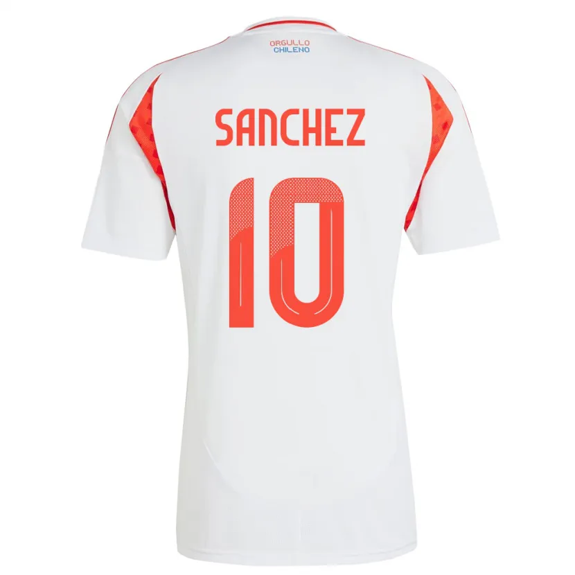 Danxen Pánské Chile Alexis Sánchez #10 Bílý Daleko Hráčské Dresy 24-26 Dres