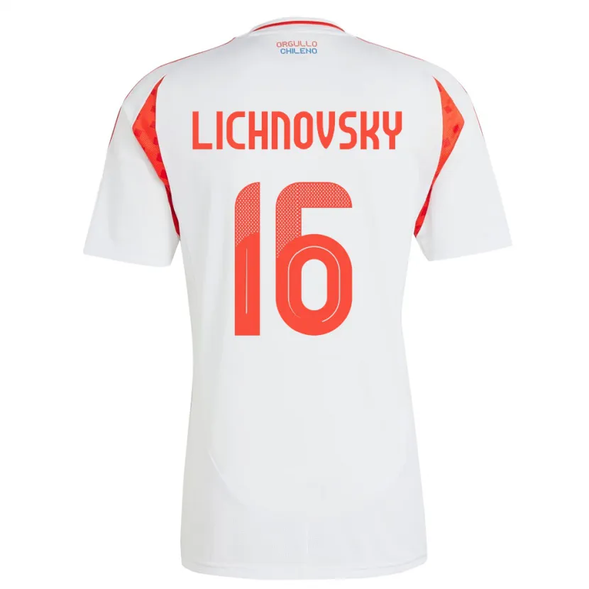 Danxen Pánské Chile Igor Lichnovsky #16 Bílý Daleko Hráčské Dresy 24-26 Dres