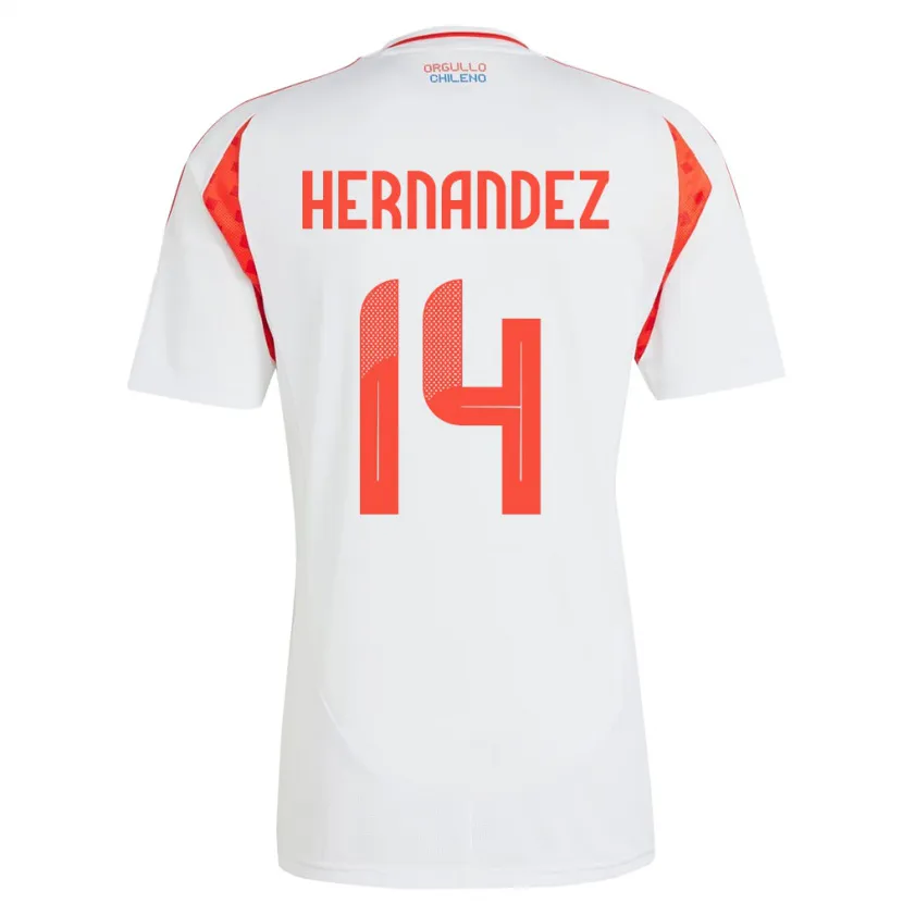 Danxen Pánské Chile Leandro Hernández #14 Bílý Daleko Hráčské Dresy 24-26 Dres