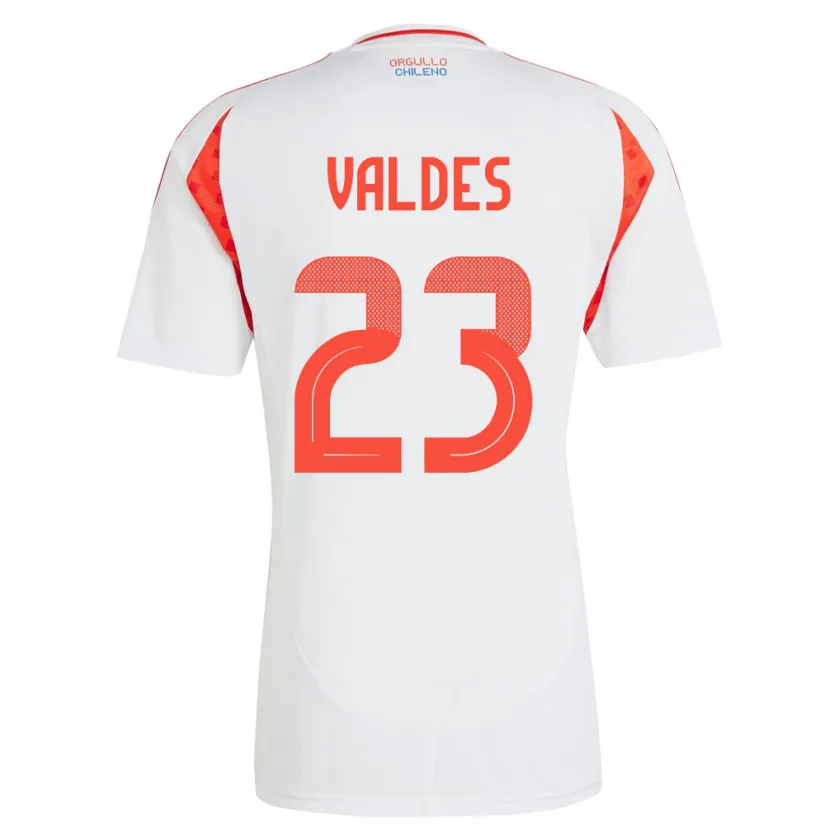 Danxen Pánské Chile Francisco Valdés #23 Bílý Daleko Hráčské Dresy 24-26 Dres