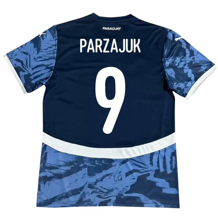 Danxen Pánské Paraguay Kevin Parzajuk #9 Modrý Daleko Hráčské Dresy 24-26 Dres