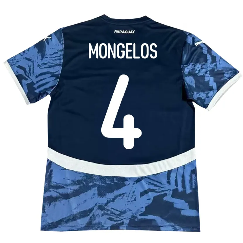 Danxen Pánské Paraguay Rolando Mongelós #4 Modrý Daleko Hráčské Dresy 24-26 Dres