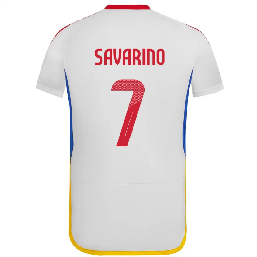 Danxen Pánské Venezuela Jefferson Savarino #7 Bílý Daleko Hráčské Dresy 24-26 Dres