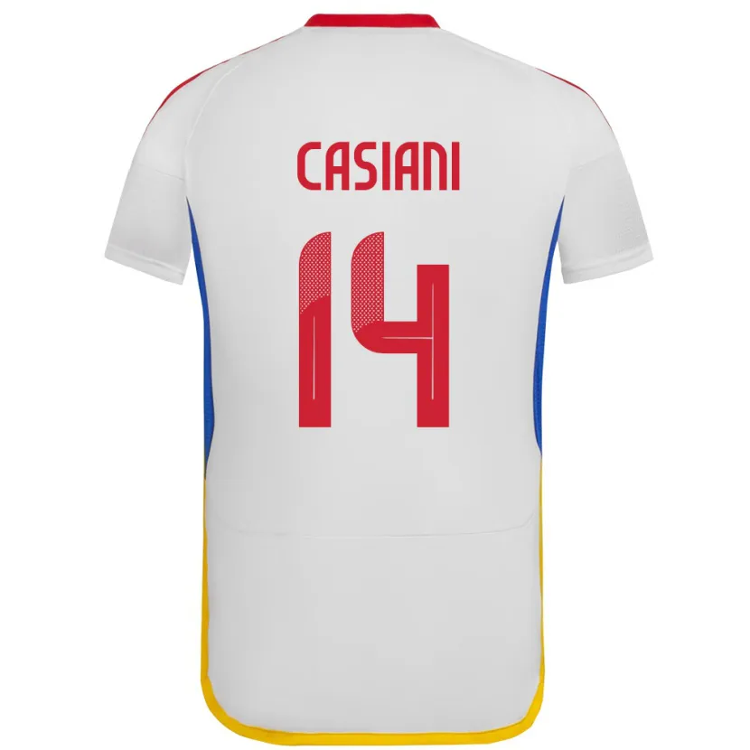 Danxen Pánské Venezuela Luis Casiani #14 Bílý Daleko Hráčské Dresy 24-26 Dres