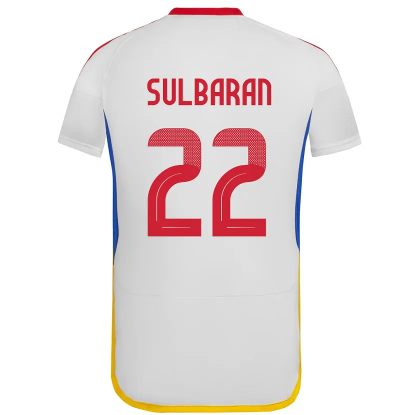 Danxen Pánské Venezuela Manuel Sulbarán #22 Bílý Daleko Hráčské Dresy 24-26 Dres