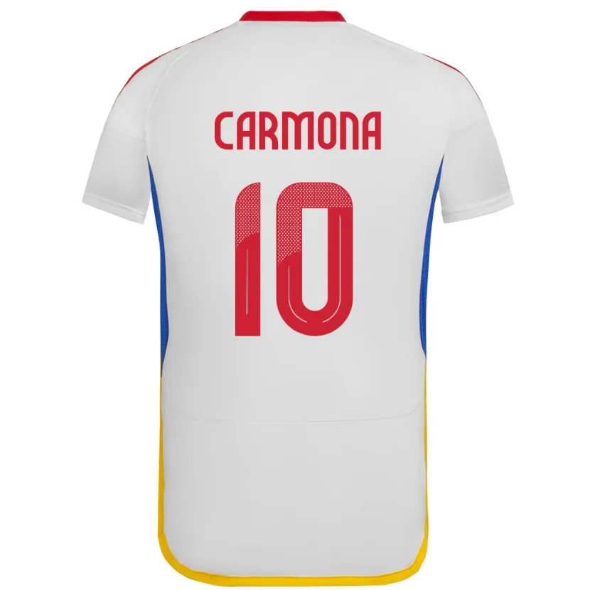 Danxen Pánské Venezuela Wikelman Carmona #10 Bílý Daleko Hráčské Dresy 24-26 Dres