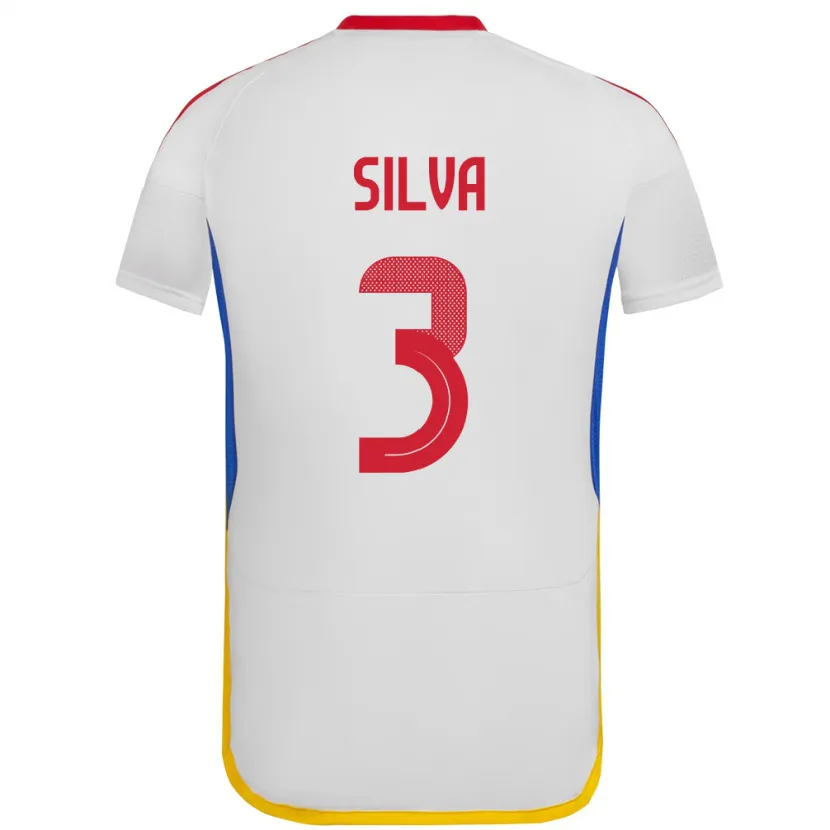 Danxen Pánské Venezuela Santiago Silva #3 Bílý Daleko Hráčské Dresy 24-26 Dres