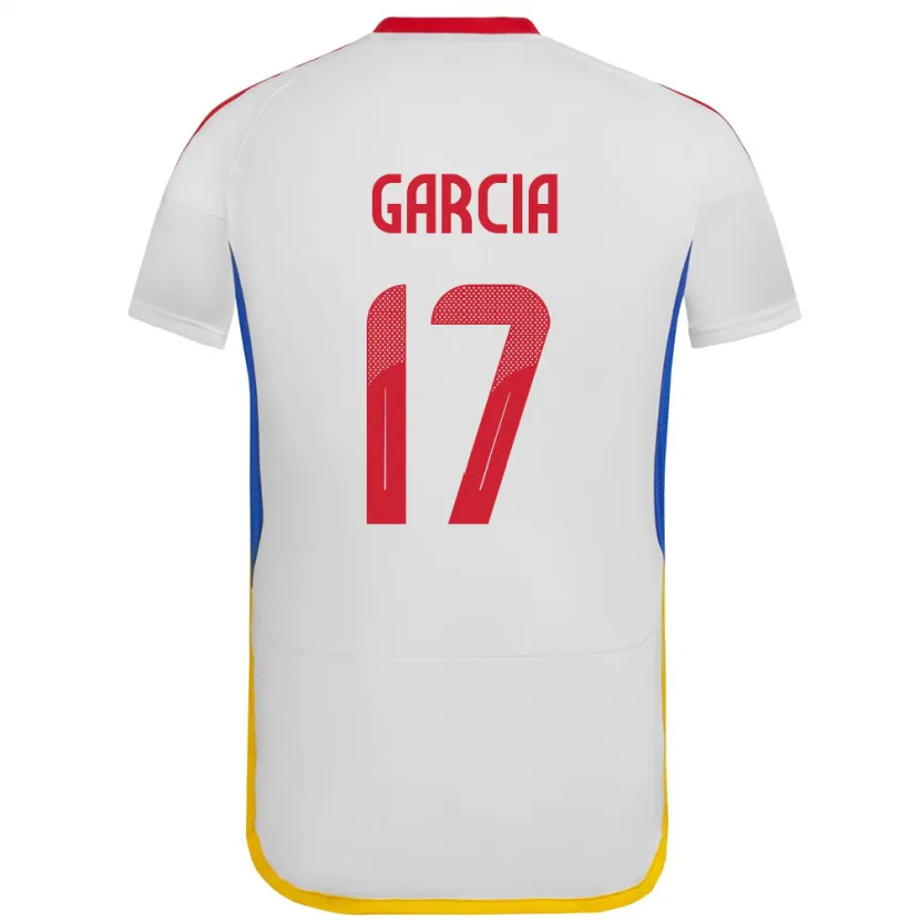 Danxen Pánské Venezuela Gabriela García #17 Bílý Daleko Hráčské Dresy 24-26 Dres