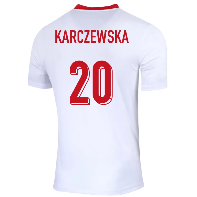 Danxen Dámské Polsko Nikola Karczewska #20 Bílý Domů Hráčské Dresy 24-26 Dres