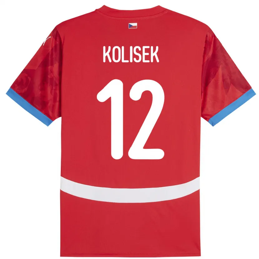 Danxen Dámské Česko Jakub Kolisek #12 Červené Domů Hráčské Dresy 24-26 Dres