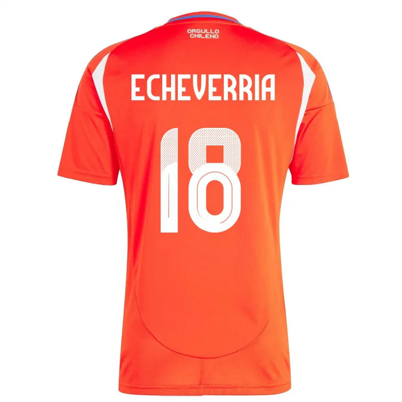 Danxen Dámské Chile Rodrigo Echeverría #18 Červené Domů Hráčské Dresy 24-26 Dres