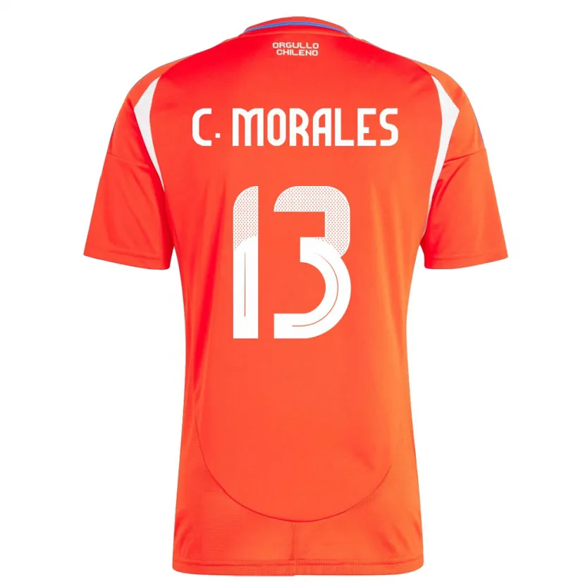 Danxen Dámské Chile Cristián Morales #13 Červené Domů Hráčské Dresy 24-26 Dres