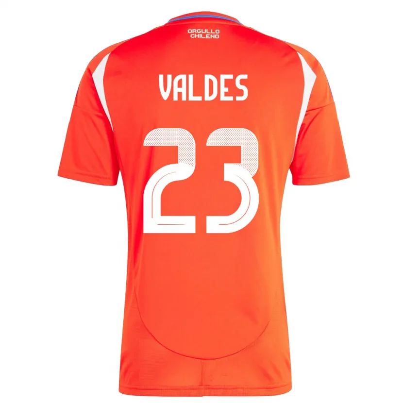 Danxen Dámské Chile Francisco Valdés #23 Červené Domů Hráčské Dresy 24-26 Dres