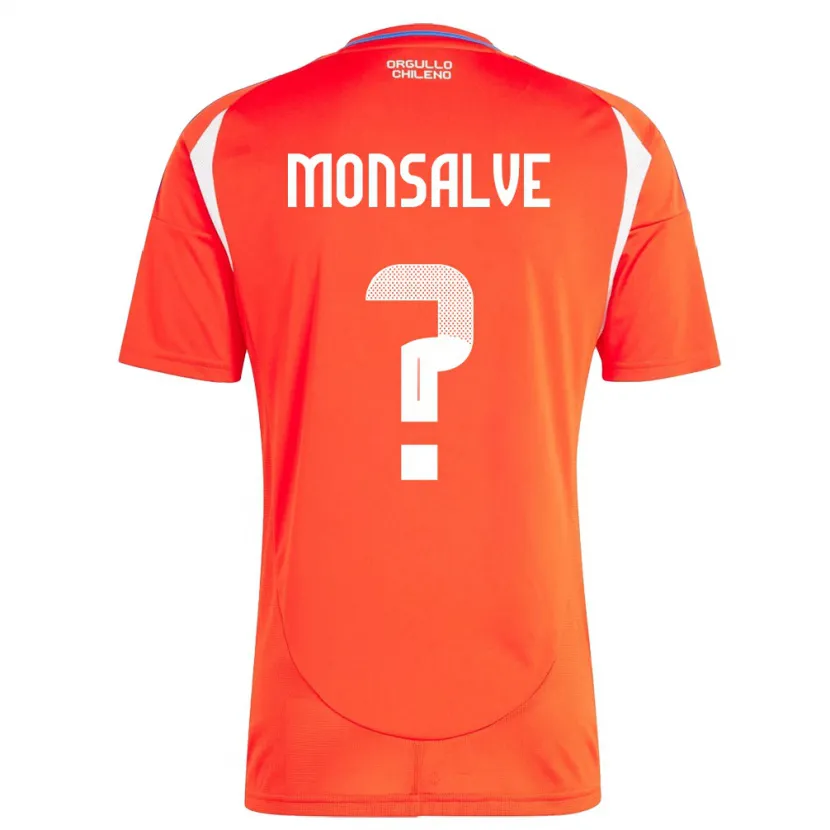 Danxen Dámské Chile Gaspar Monsalve #0 Červené Domů Hráčské Dresy 24-26 Dres