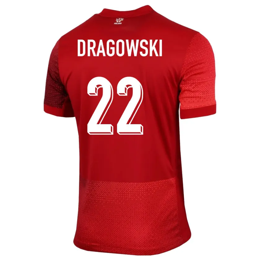 Danxen Dámské Polsko Bartlomiej Dragowski #22 Červené Daleko Hráčské Dresy 24-26 Dres