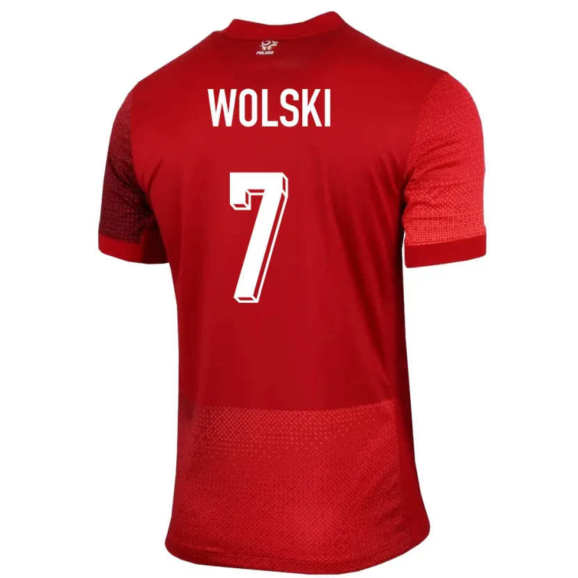 Danxen Dámské Polsko Filip Wolski #7 Červené Daleko Hráčské Dresy 24-26 Dres