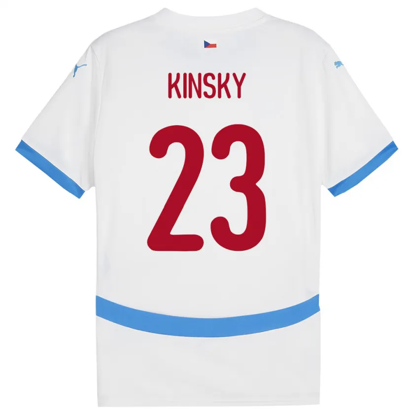 Danxen Dámské Česko Antonin Kinsky #23 Bílý Daleko Hráčské Dresy 24-26 Dres