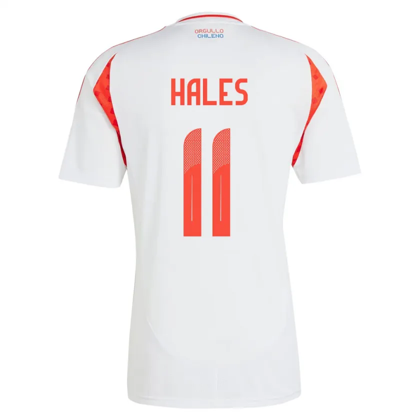 Danxen Dámské Chile Alejandro Hales #11 Bílý Daleko Hráčské Dresy 24-26 Dres