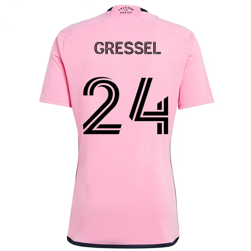 Danxen Dětské Julian Gressel #24 Růžový Domů Hráčské Dresy 2024/25 Dres